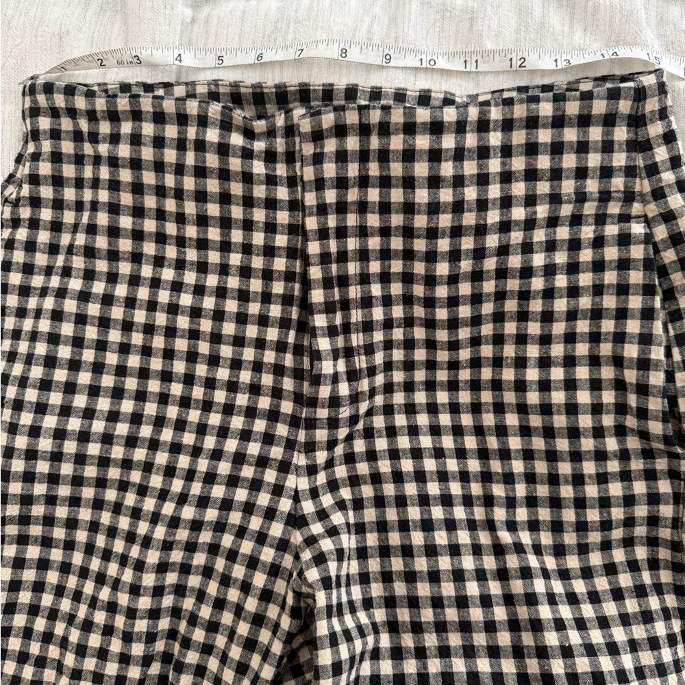 High Rise Linen-Blend Straight Crop Pants - Picture 8 of 8